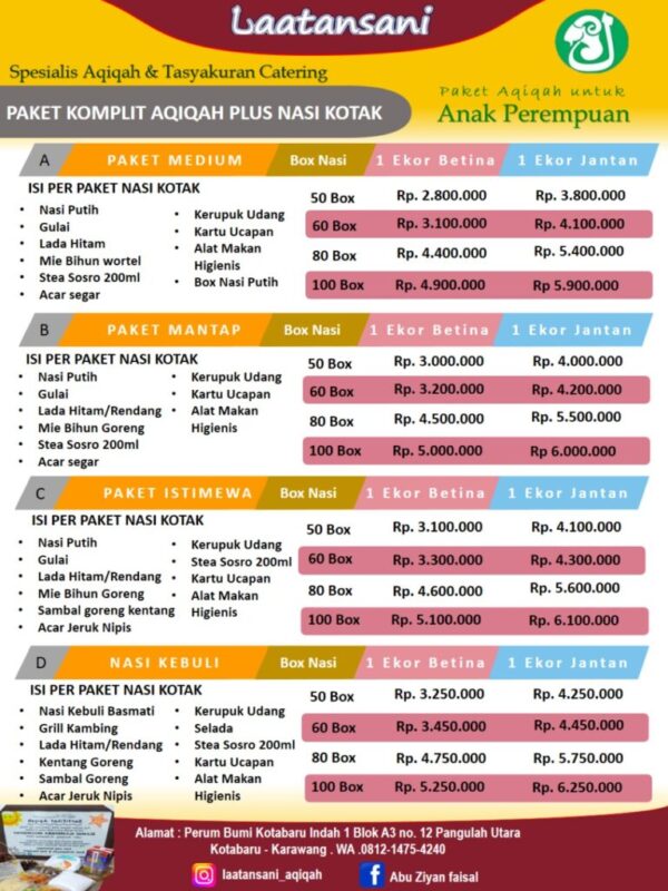 Paket Laatansani Aqiqah (1)